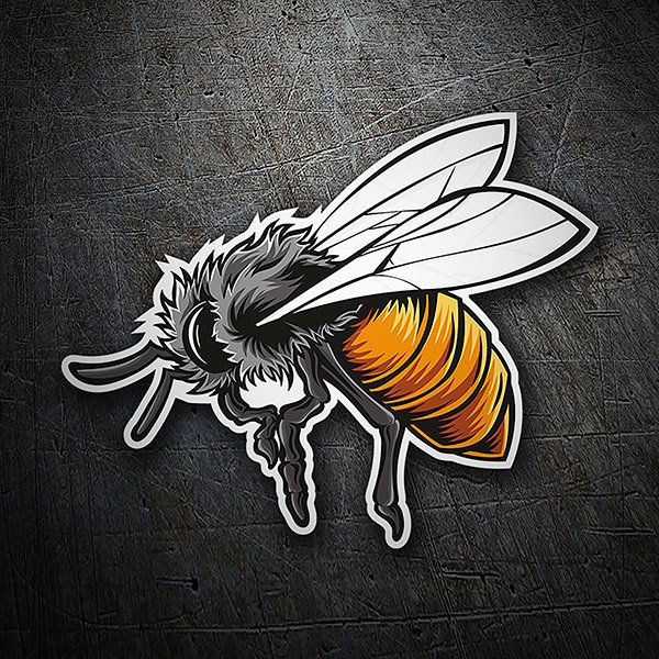 Autocollants: Autocollant abeille se lavant les pattes