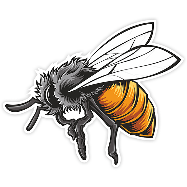 Autocollants: Autocollant abeille se lavant les pattes