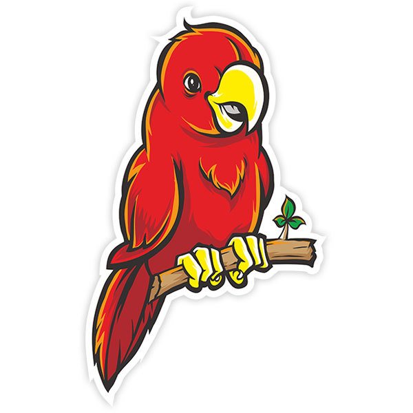 Autocollants: Elevage de perroquets rouges