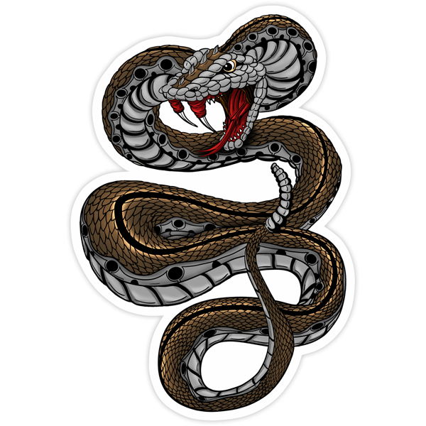 Autocollants: Serpent à sonnettes