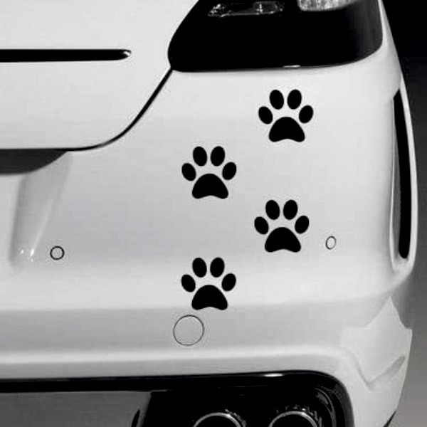 Autocollants: Traces de Chiens