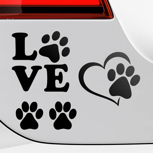 Autocollants: L'amour des chiens 0