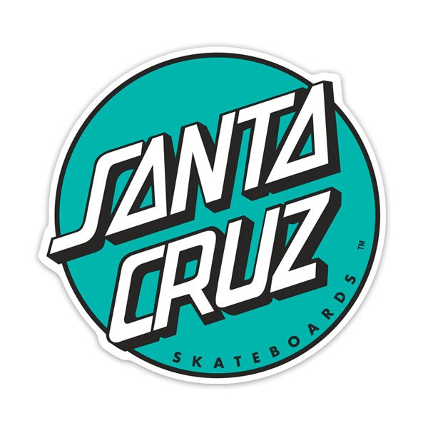 Autocollants: Santa Cruz vert menthe