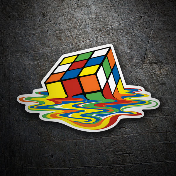 Autocollants: Cubo de Rubik Derretido
