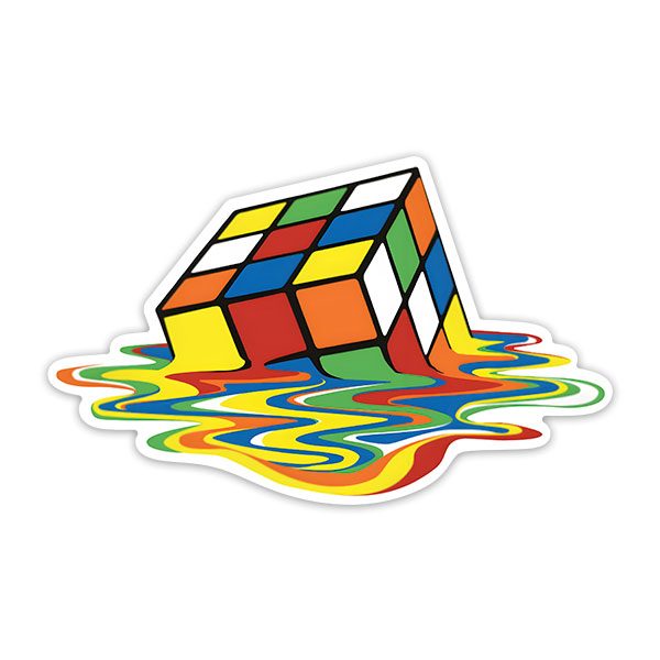 Autocollants: Cubo de Rubik Derretido