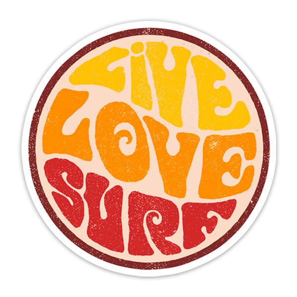 Autocollants: Live Love Surf