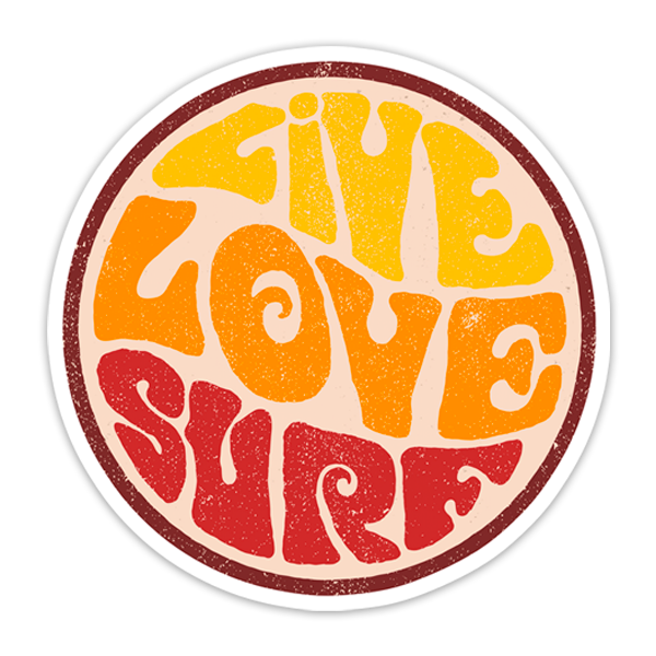 Autocollants: Live Love Surf