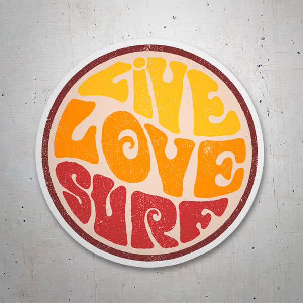 Autocollants: Live Love Surf