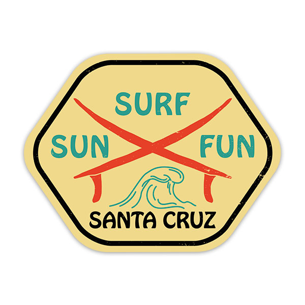 Autocollants: Santa Cruz Sun, Surf, Fun