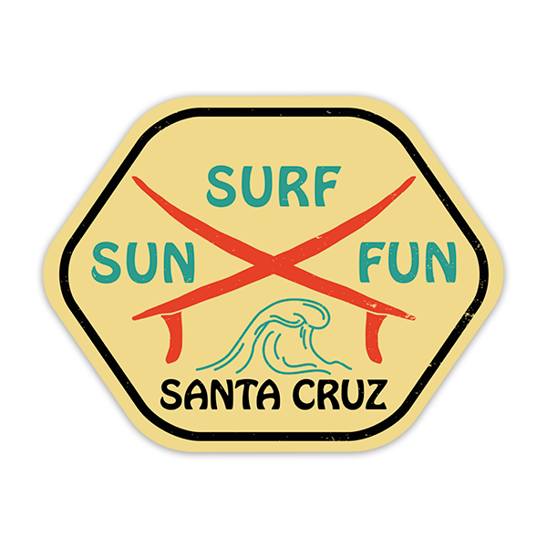 Autocollants: Santa Cruz Sun, Surf, Fun