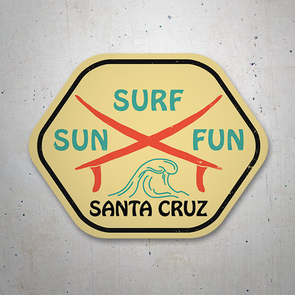 Autocollants: Santa Cruz Sun, Surf, Fun