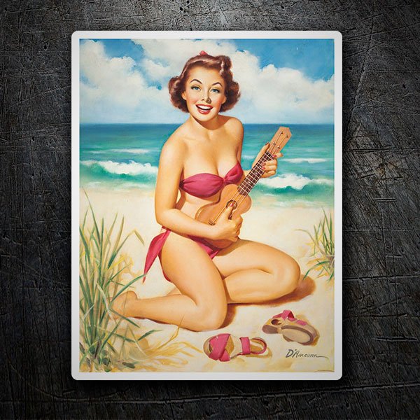 Autocollants: Hawaïen sur la Plage