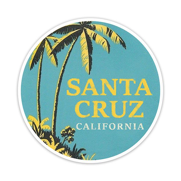 Autocollants: Palmiers de Santa Cruz Californie