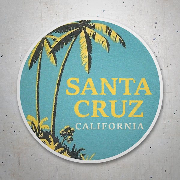 Autocollants: Palmiers de Santa Cruz Californie