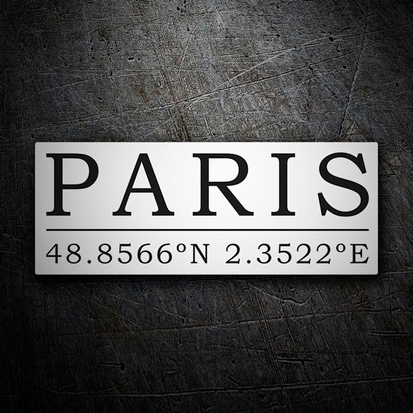 Autocollants: Coordonnées de Paris