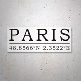 Autocollants: Coordonnées de Paris 3