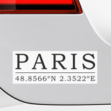 Autocollants: Coordonnées de Paris 4