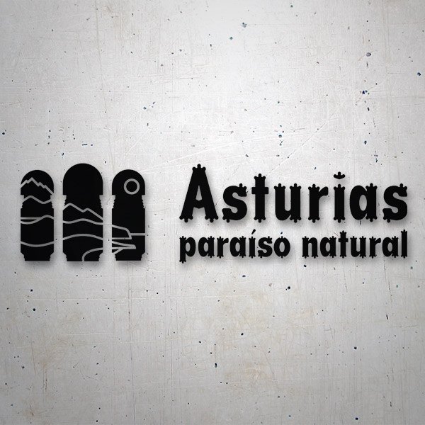 Autocollants: Asturies, Paradis naturel, slogan