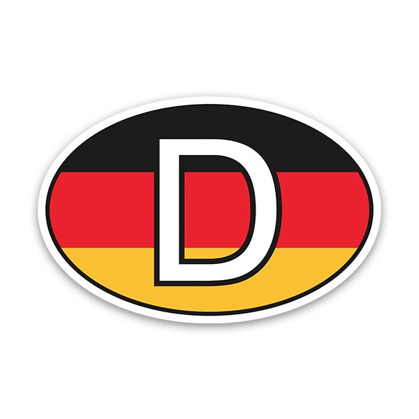 Autocollants: Drapeau Ovale Allemagne D