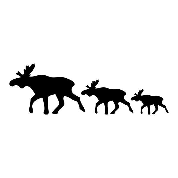 Autocollants: Famille Elk