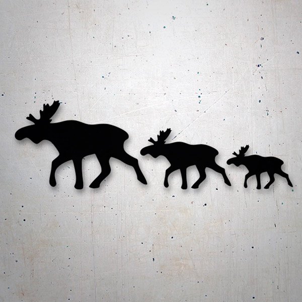 Autocollants: Famille Elk