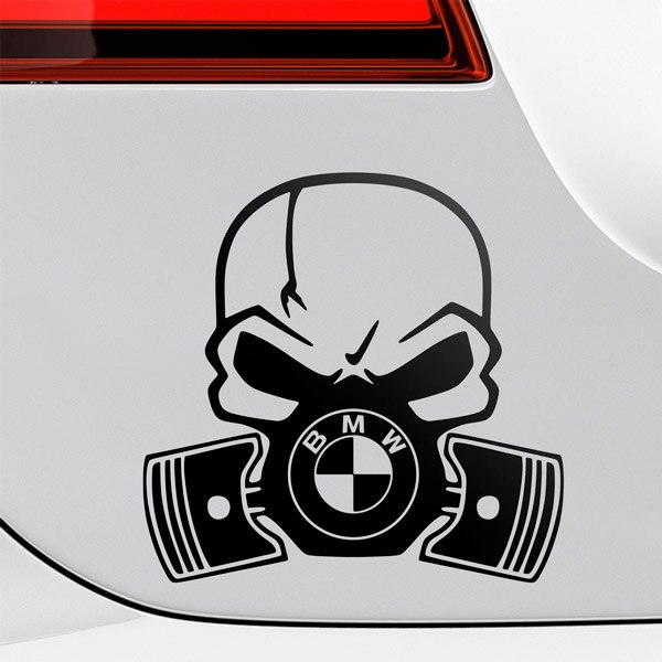 Autocollants: Crâne BMW