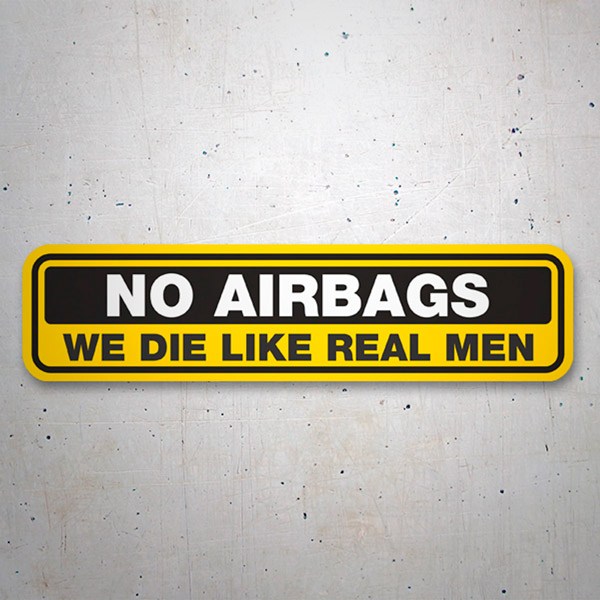 Autocollants: No Airbags, en anglais