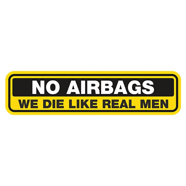 Autocollants: No Airbags, en anglais