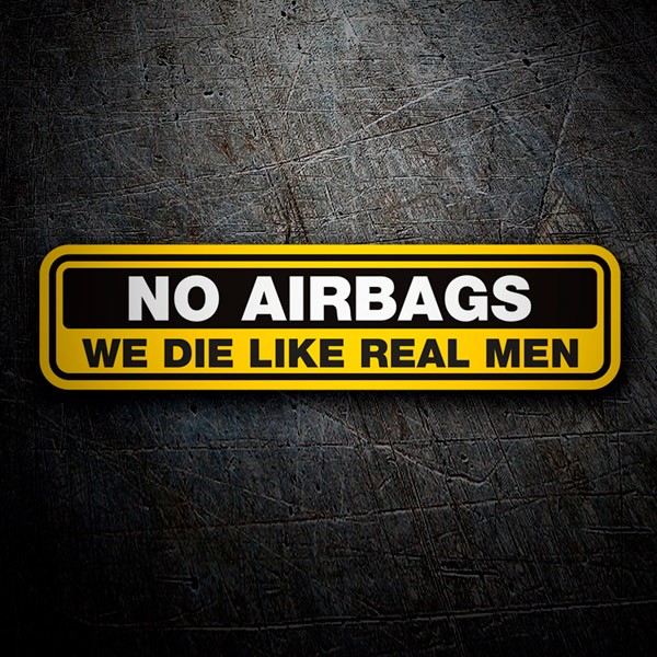 Autocollants: No Airbags, en anglais