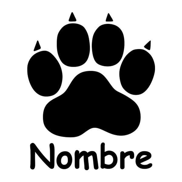 Autocollants: Huella de Perro Personnalis&eacute;e