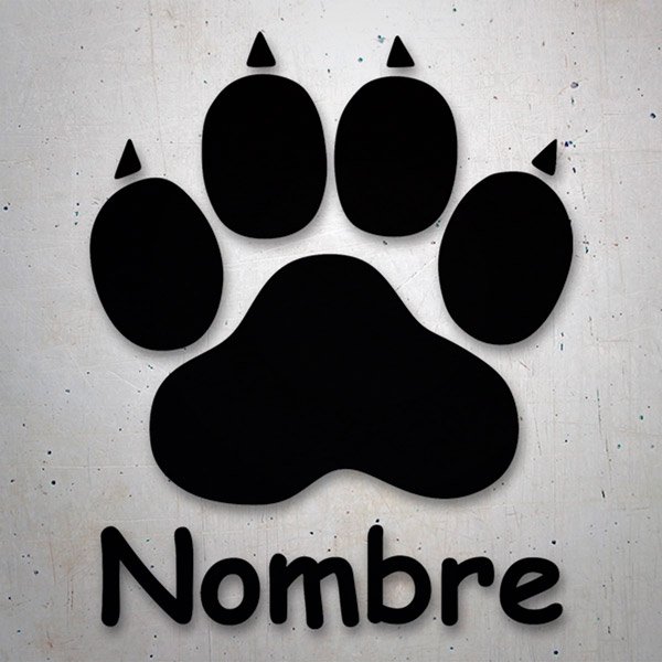 Autocollants: Huella de Perro Personnalis&eacute;e