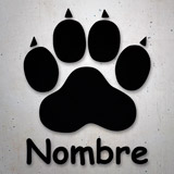 Autocollants: Huella de Perro Personnalis&eacute;e 2