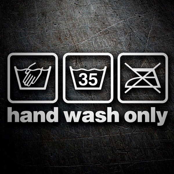 Autocollants: Hand Wash Only