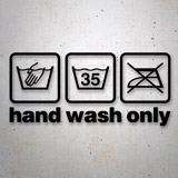 Autocollants: Hand Wash Only 2