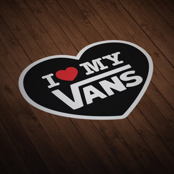 Autocollants: I love my Vans noires