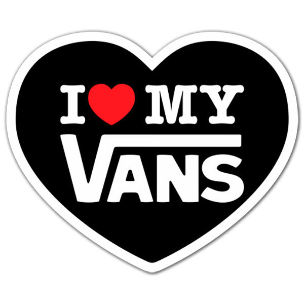 Autocollants: I love my Vans noires