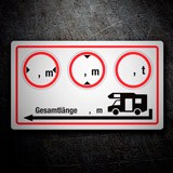 Stickers camping-car: Dimensions de la Caravane 3