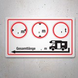 Stickers camping-car: Dimensions de la Caravane 4