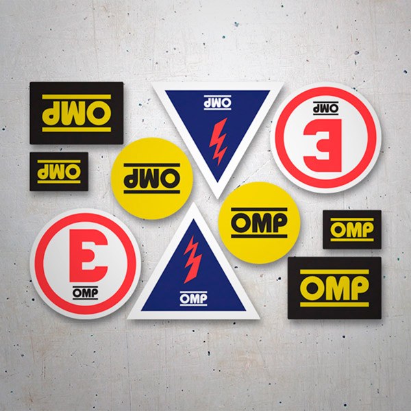 Autocollants: 10X OMP Rally
