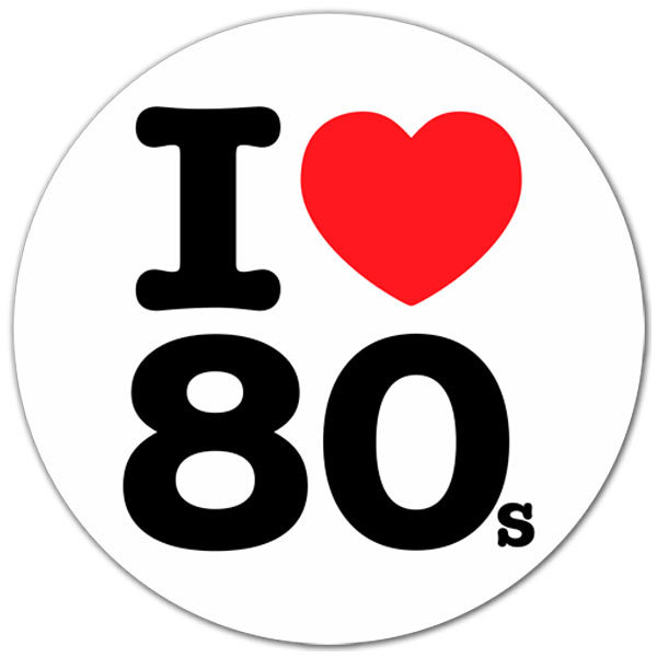 Autocollants: I love 80s