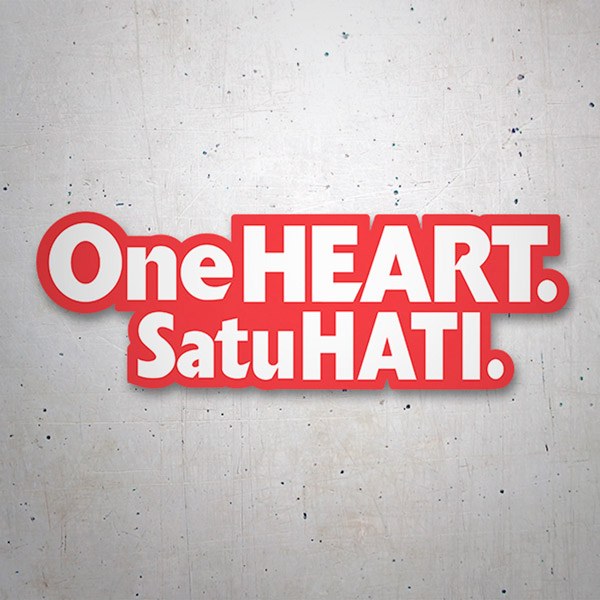 Autocollants: One Heart Satu Hati