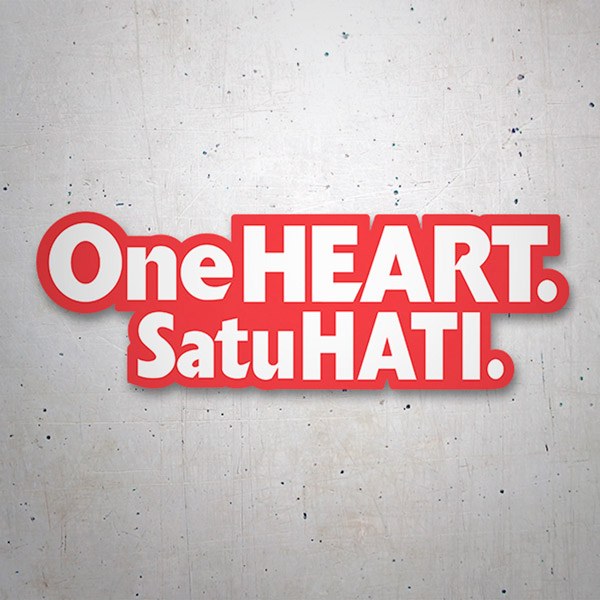 Autocollants: One Heart Satu Hati