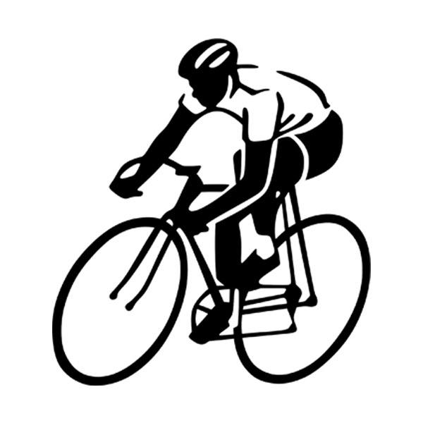 Autocollants: Cycliste en Course