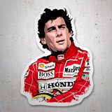 Autocollants: L&eacute;gende d'Ayrton Senna 3
