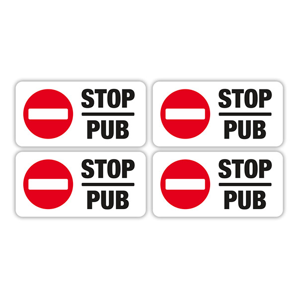 Stickers muraux: Kit 4X Stop Publicité