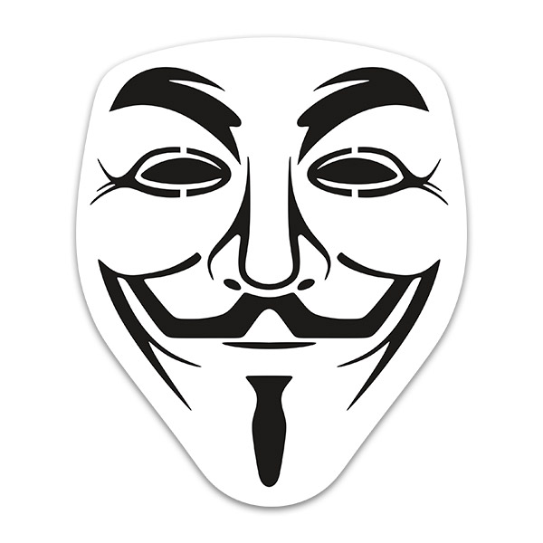 Autocollants: Masque V pour Vendetta - Anonymous