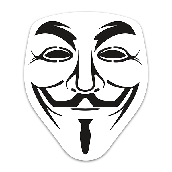 Autocollants: Masque V pour Vendetta - Anonymous 0