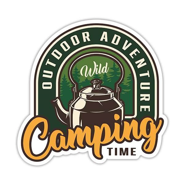 Autocollants: Camping Time 0