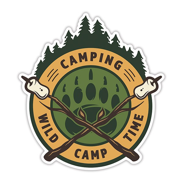 Autocollants: Camping Wild Camp Time