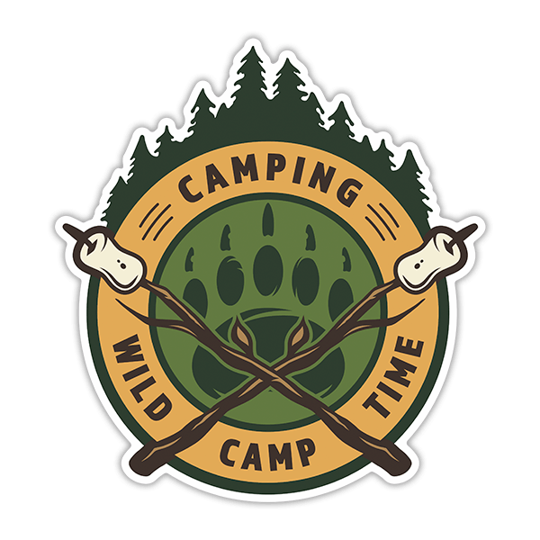 Autocollants: Camping Wild Camp Time 0